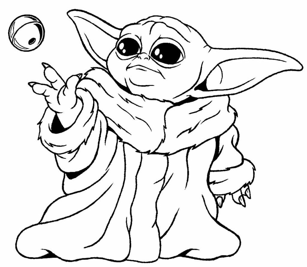 desneho de baby ioda para colorir 34