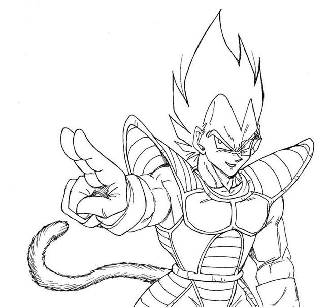 55+ Desenhos do Vegeta (DbZ) para Imprimir e Colorir