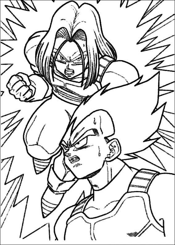 Desenhos para colorir de Dragon Ball Z Trunks - divertidos e