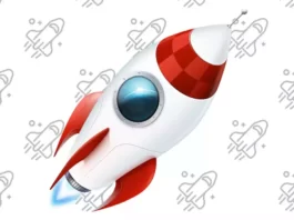 foguete para colorir