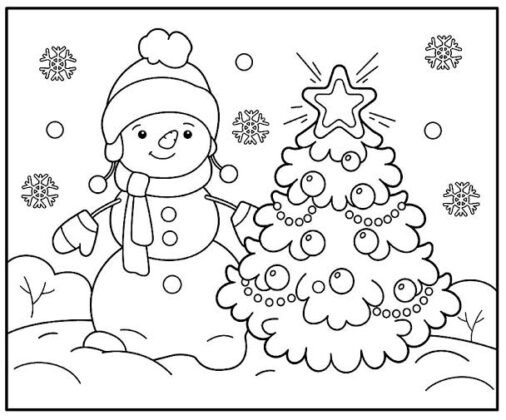 +60 Desenhos de Árvore de Natal para Colorir e Imprimir (Grátis)