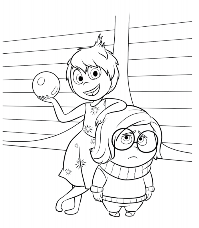 +50 Desenhos de Divertida Mente para Colorir e Imprimir