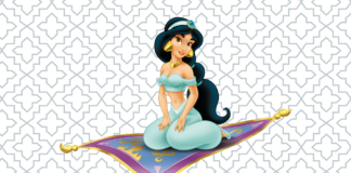 jasmine para colorir