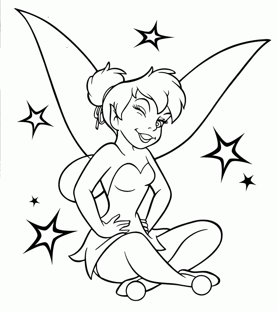 Desenhos para imprimir e pintar da Tinker Bell