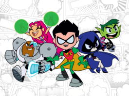 jovens titas para colorir