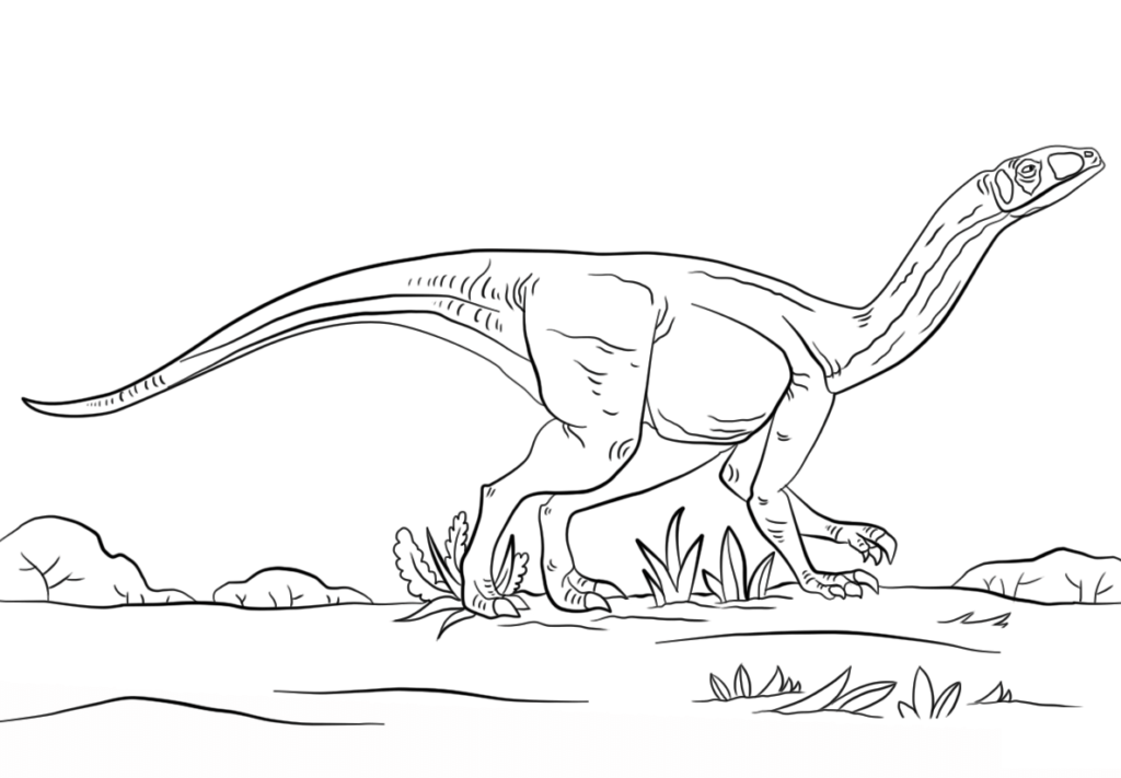 jurassic park mussaurus coloring page