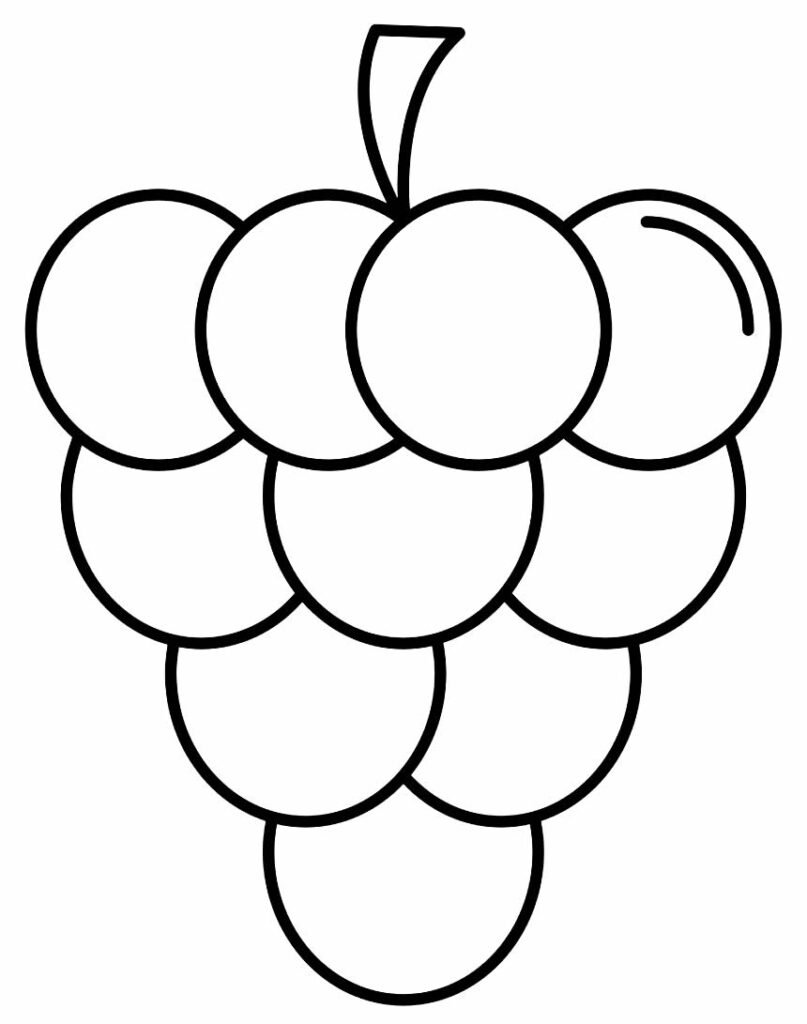 lindo desenho de uva para pintar 1