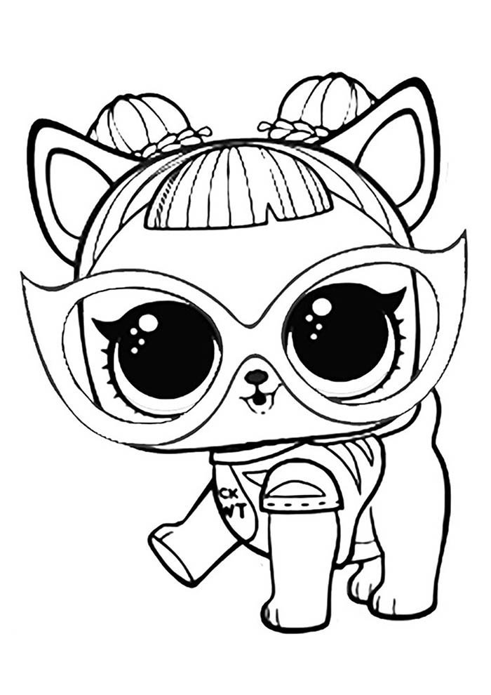 lol para colorir gatinha