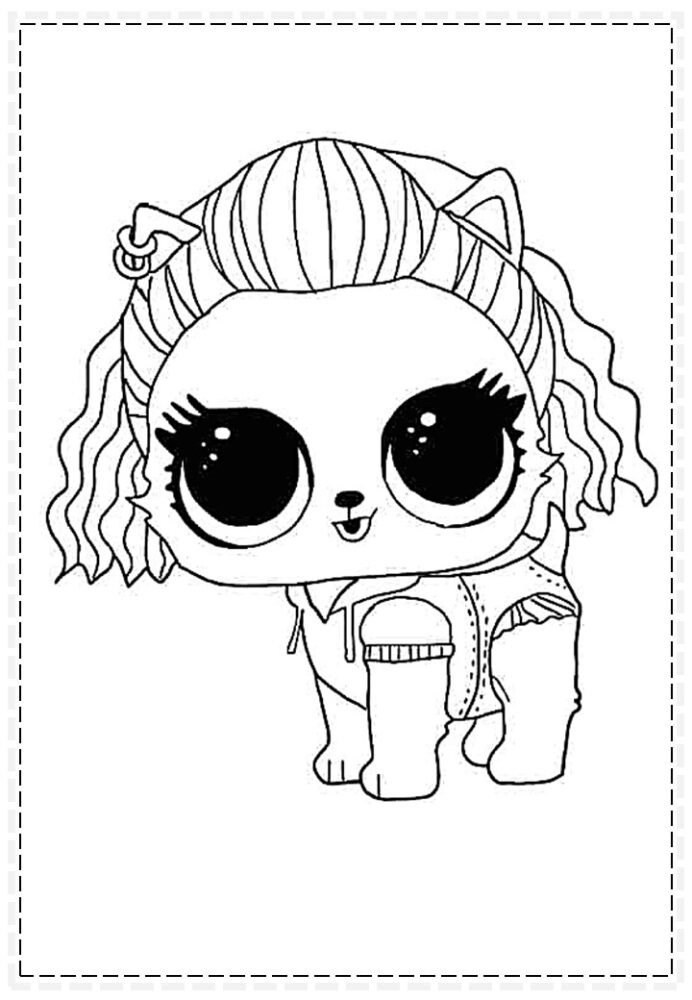lol para colorir imprimir cachorrinha