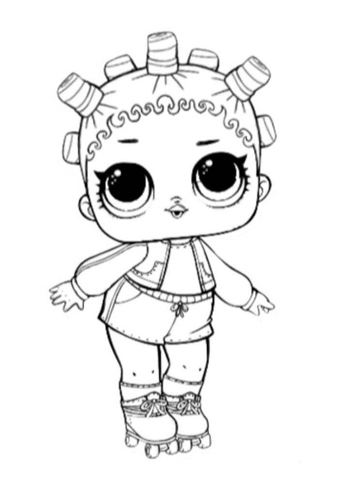 lol para colorir roller skater