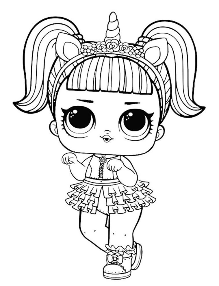 lol para colorir lil unicornio