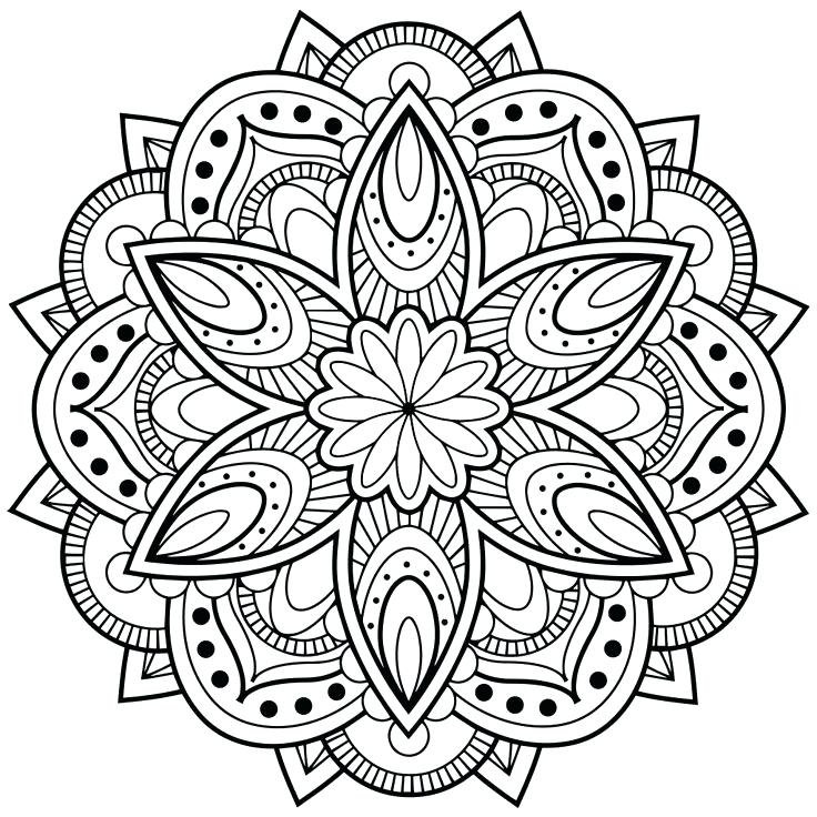 mandala de flores para colorir