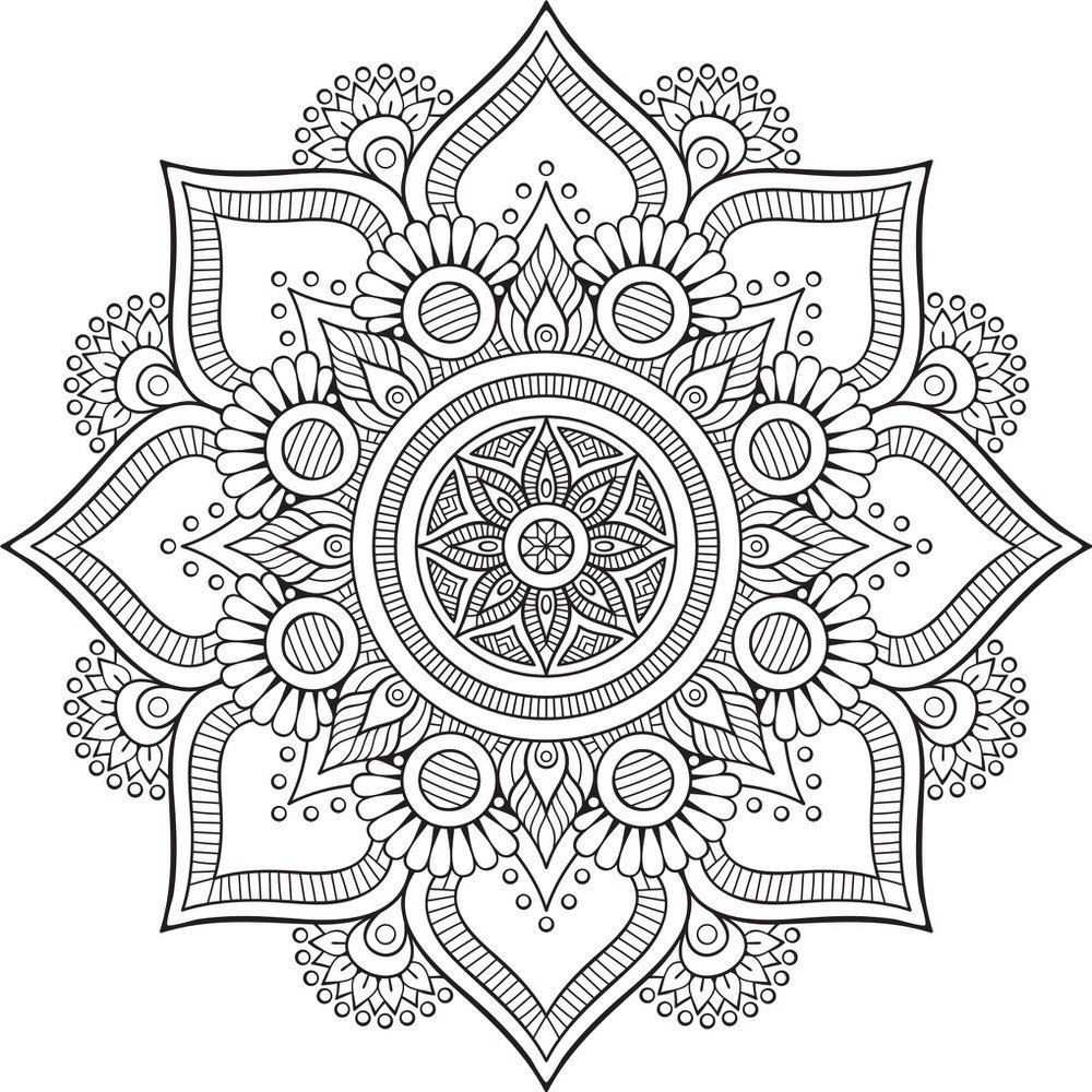 mandala de flores para colorir