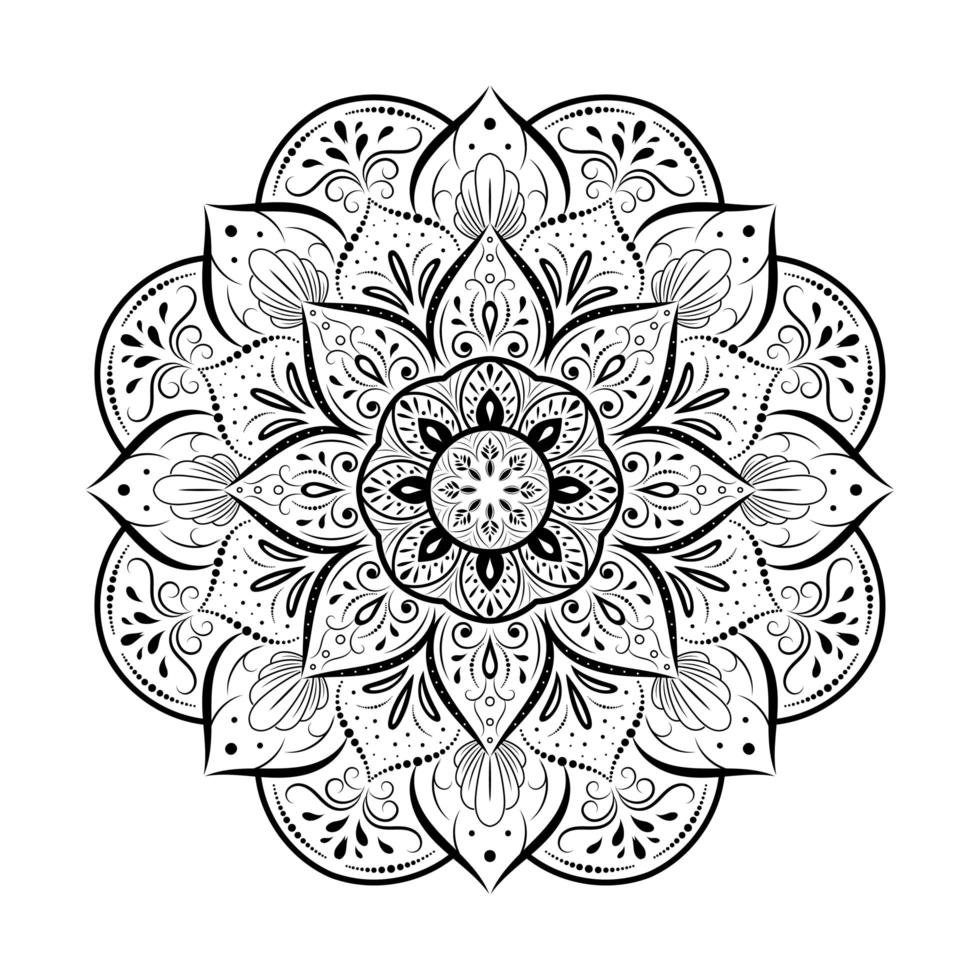 mandala de flores para colorir