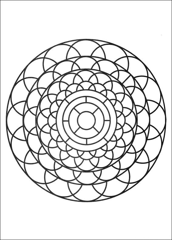 Desenho de Mandala planetária para Colorir - Colorir.com