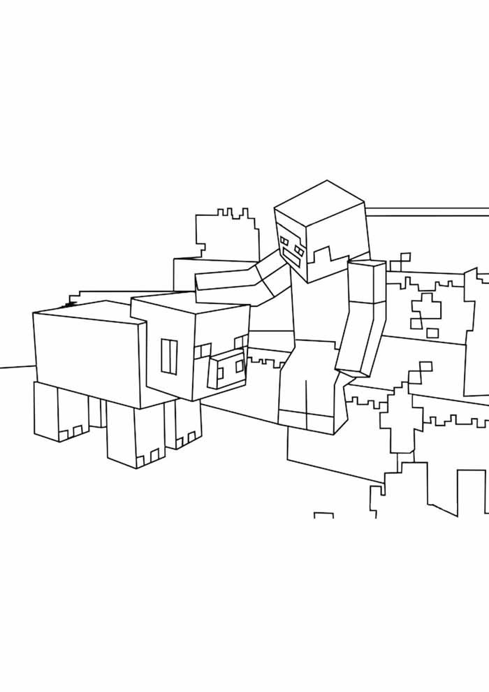 minecraft para colorir 34