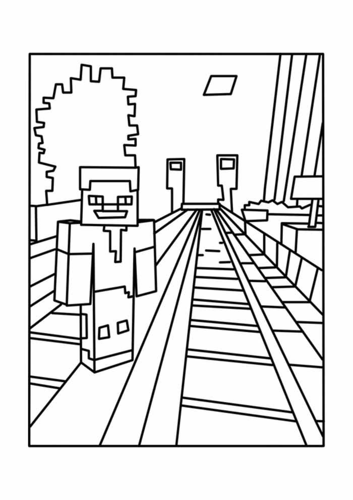 minecraft para colorir 42