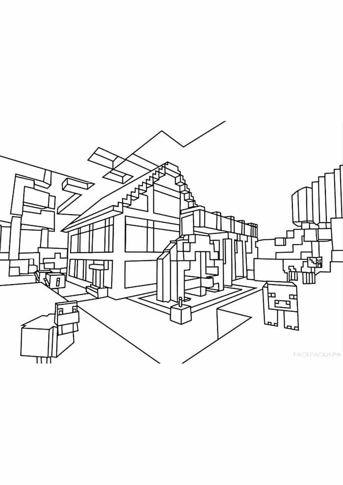 minecraft para colorir 48