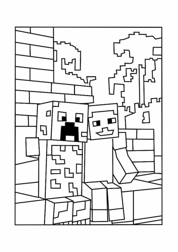 minecraft para colorir 9