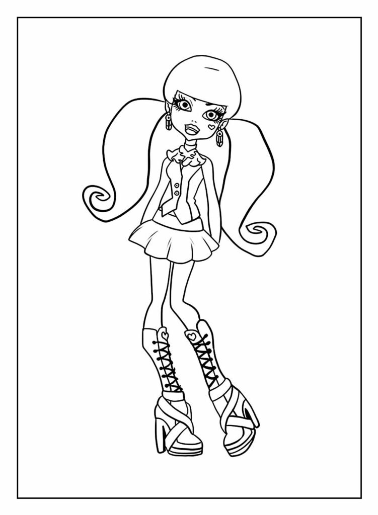 monster high para imprimir bonita