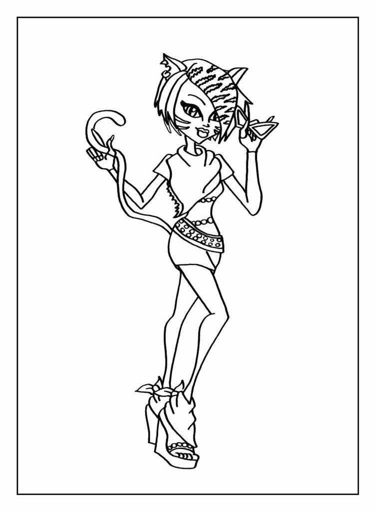 monster high para imprimir gata