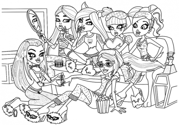 monster high para pintar