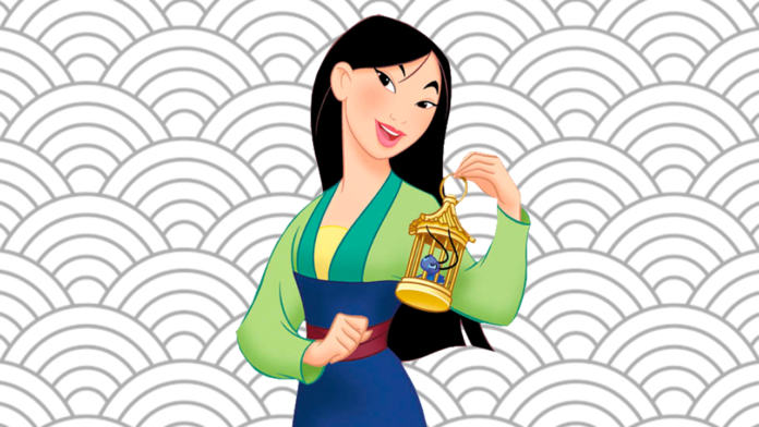 mulan para colorir
