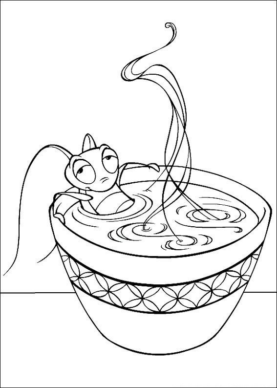 mulan para colorir grilo