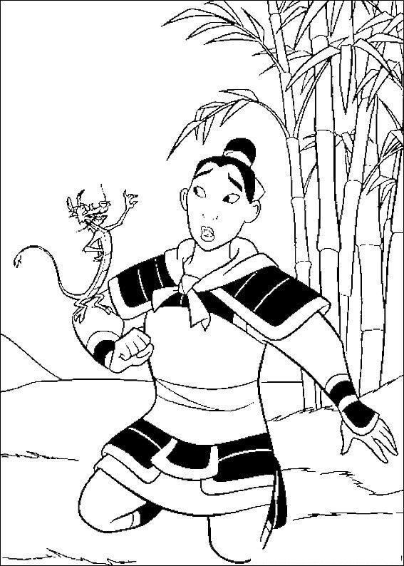 mulan para colorir homem