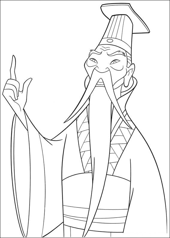 mulan para colorir imperador da china