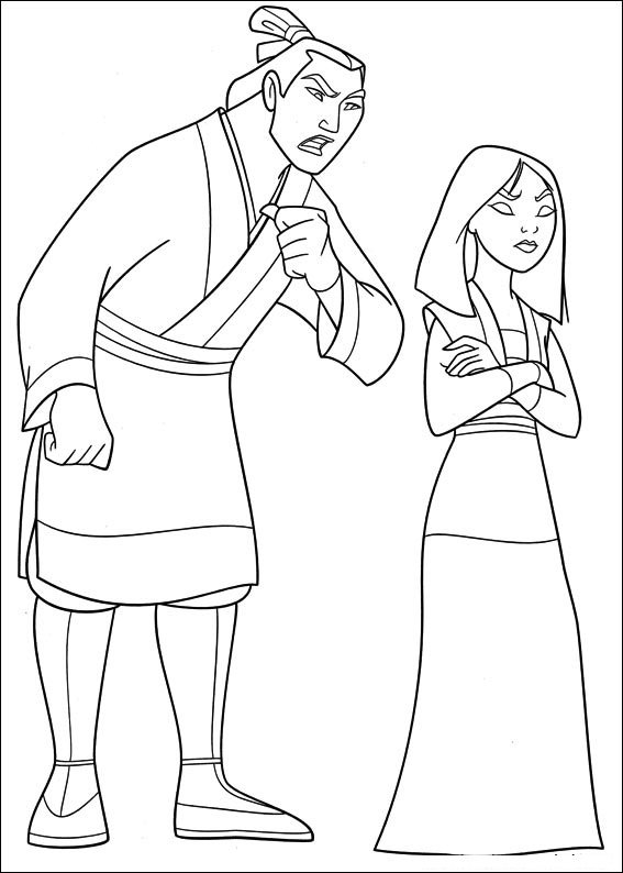 mulan para colorir lee shang mulan bricando