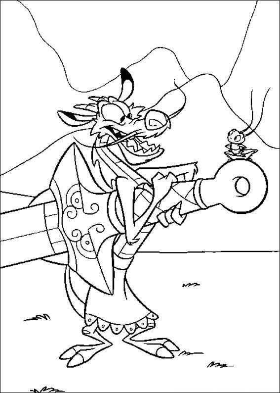 mulan para colorir mushu espada mulan para colorir mushu espada