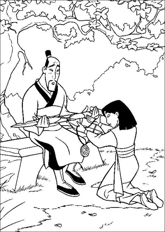 mulan para colorir pai mulan para colorir pai