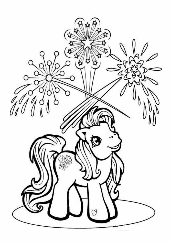 my little pony para colorir fogos