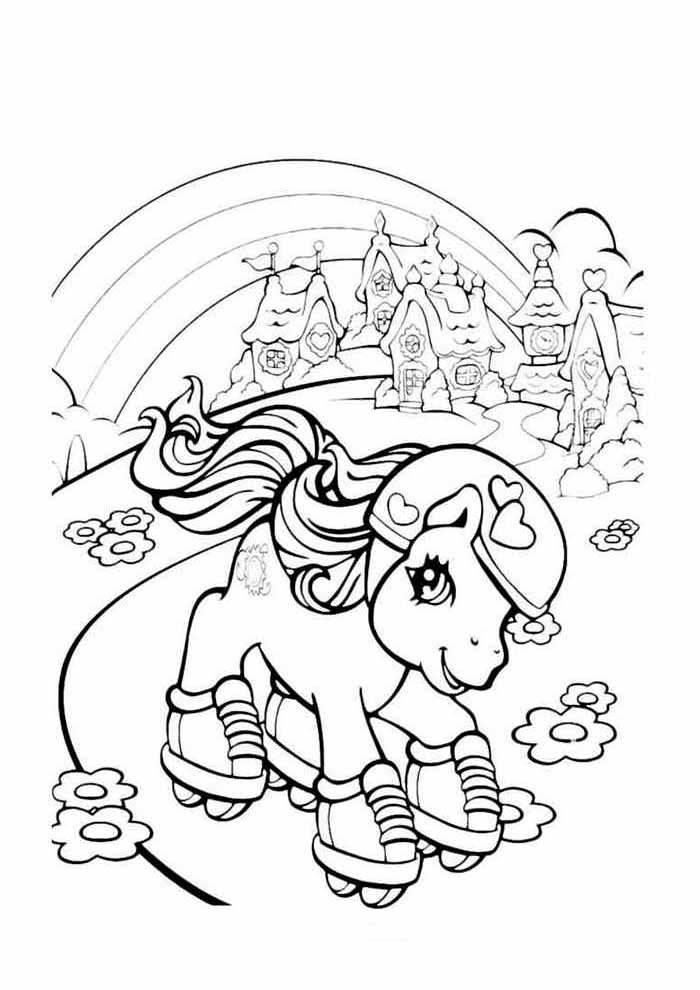 my little pony para colorir patinando