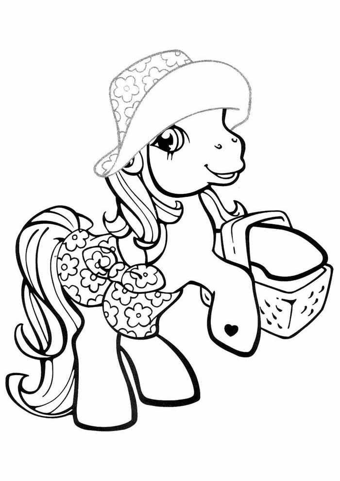 my little pony para colorir piquenique