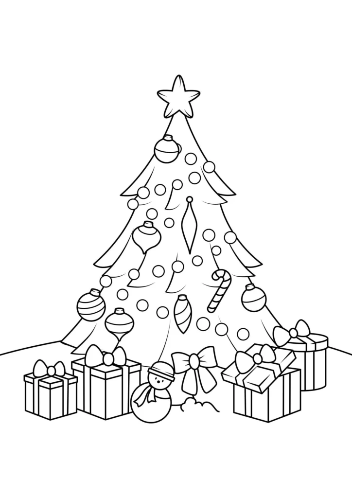 paginas para colorir arvore de natal