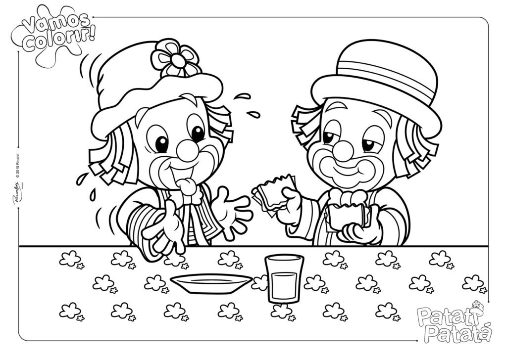 paginas patati patata para colorir brincando