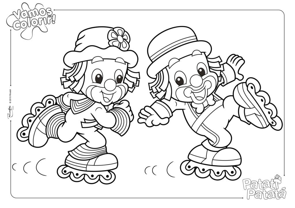 paginas patati patata para colorir palhaço