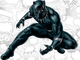 pantera negra para colorir