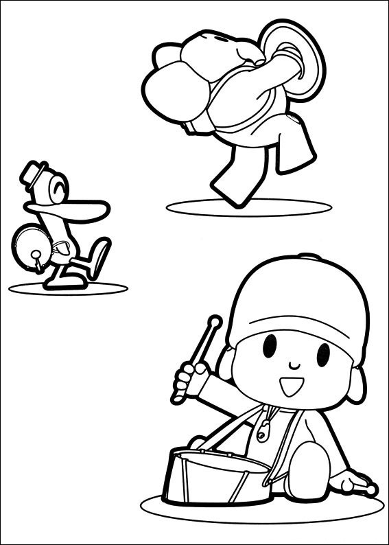 pocoyo para colorir e imprimir a4