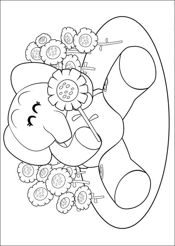 pocoyo para colorir e imprimir elefante