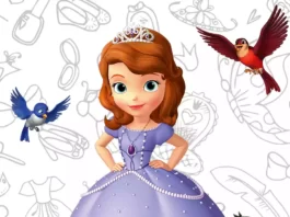 princesa sofia para colorir