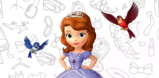 princesa sofia para colorir