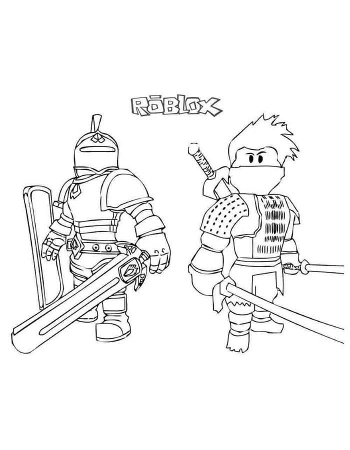 roblox para colorir guerreiros