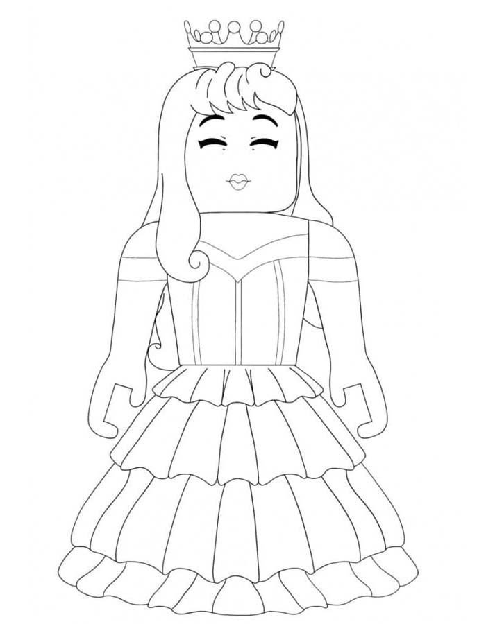 roblox para colorir princesa
