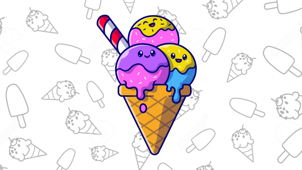 sorvete para colorir