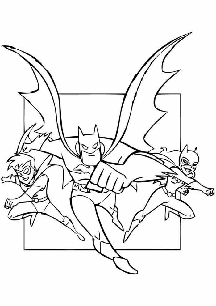 super herois para colorir batman robin batgirl