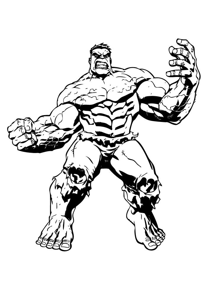 super herois para colorir hulk bravo