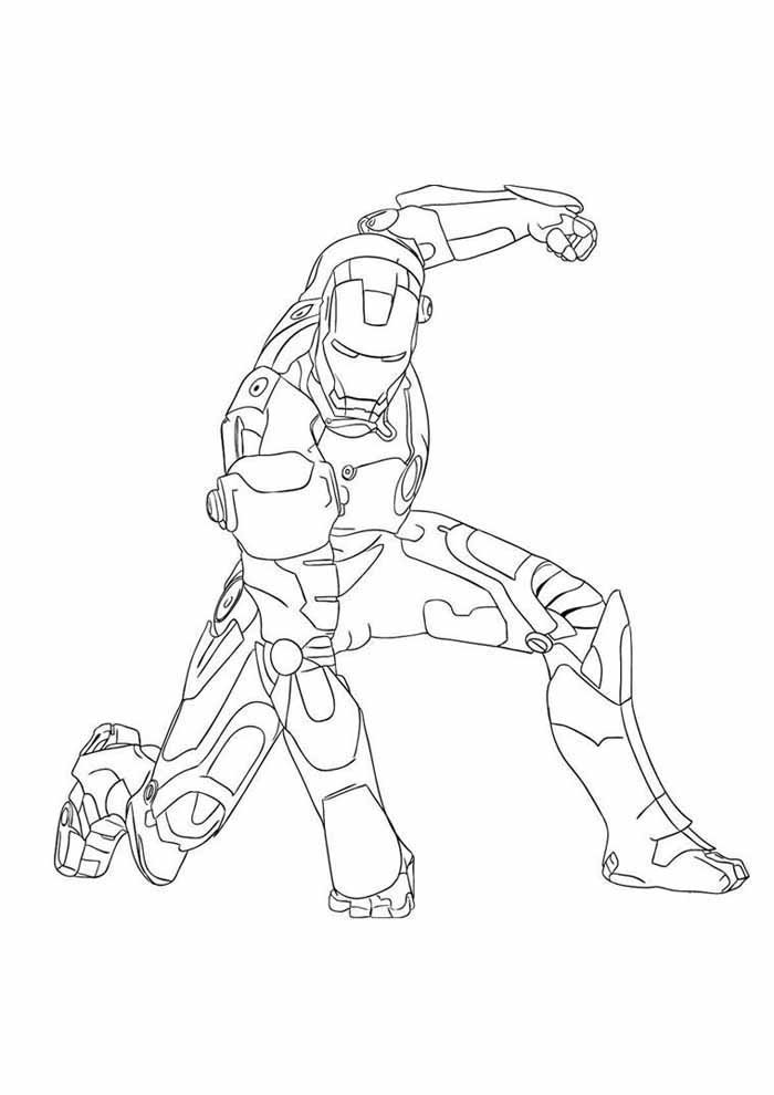 super herois para colorir ironman pose